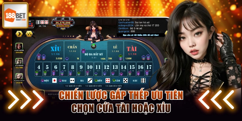 Chiến lược gấp thếp ưu tiên cho cửa Tài hoặc Xỉu